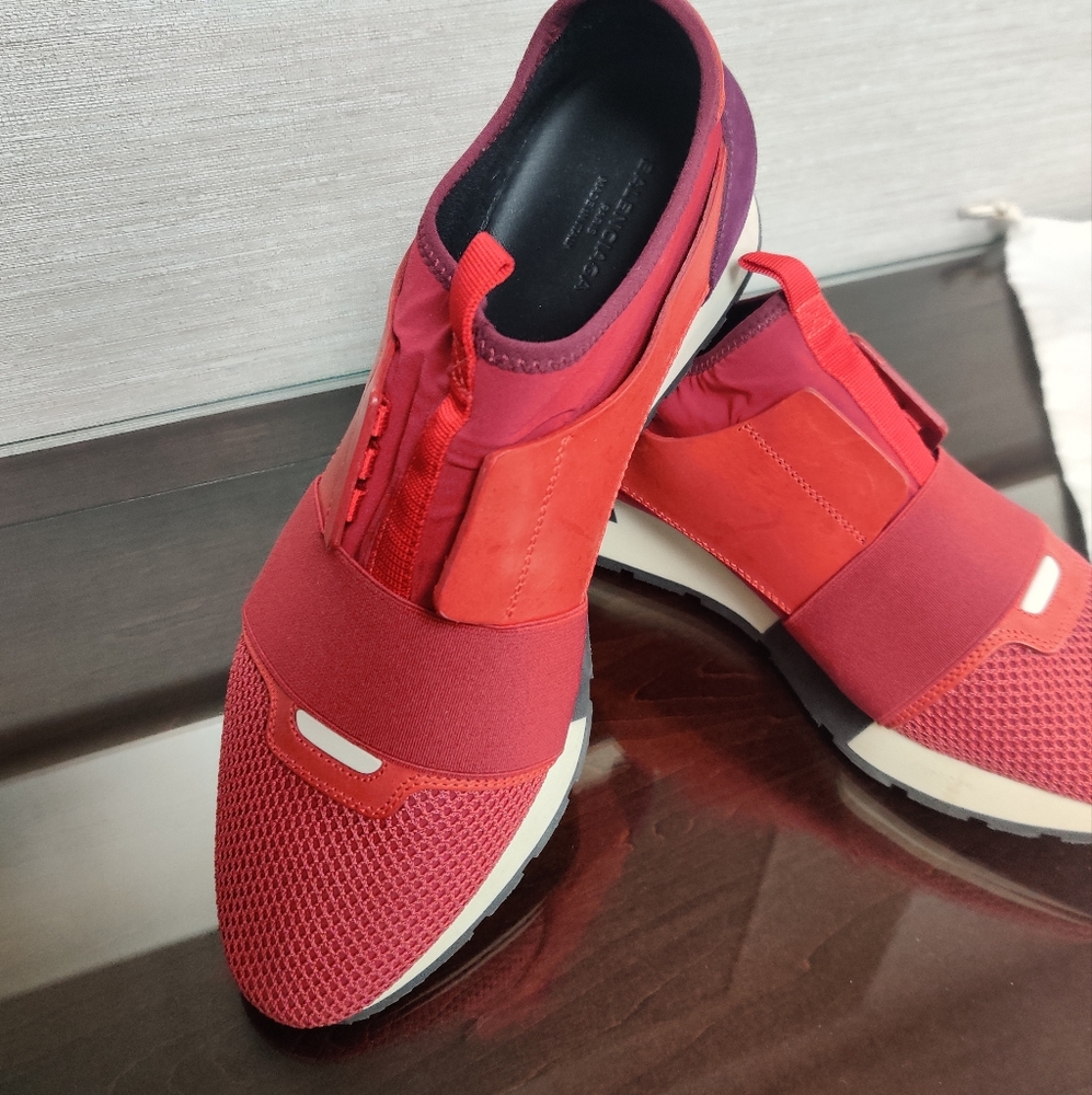 Slip-On Women’s Red Athletic Sneakers